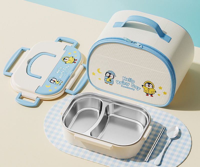 Dual Compartment Stainless Steel Meal Set