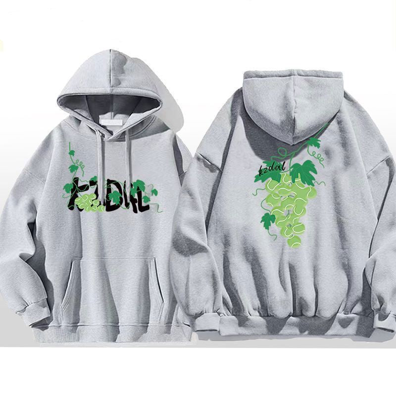 Grape Graphic Pullover Hoodie