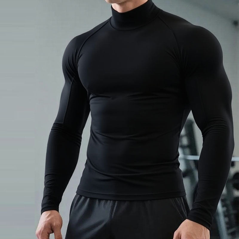 Men's Performance Mock-Neck Compression Shirt