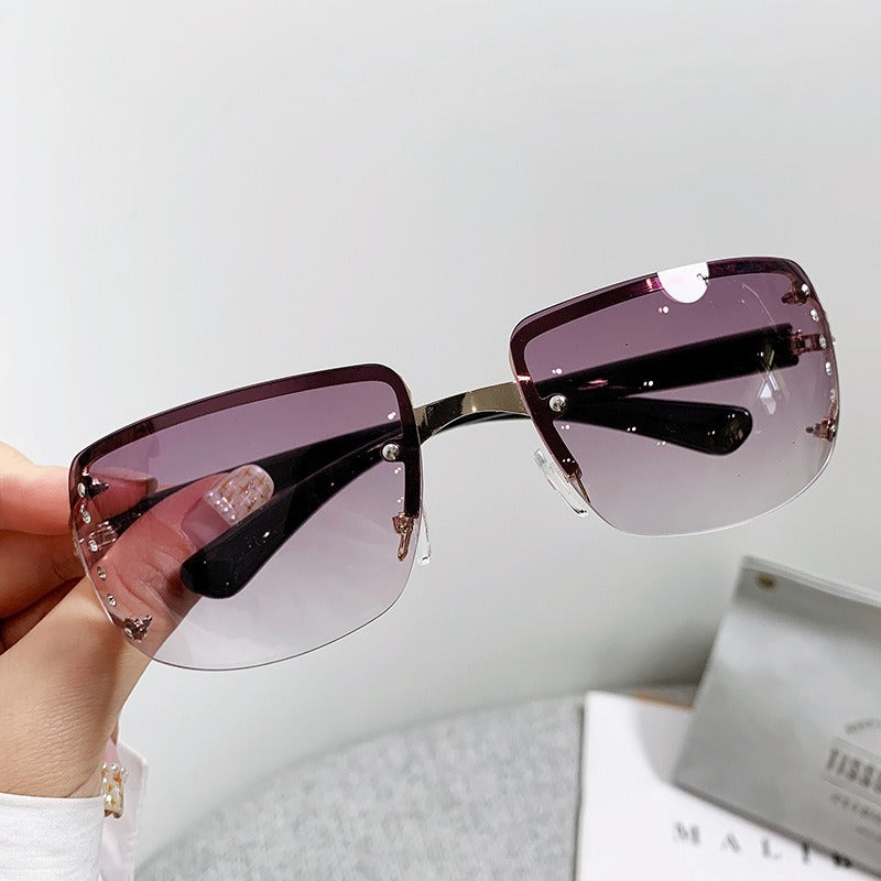 Cyber-Glam Shield Sunglasses