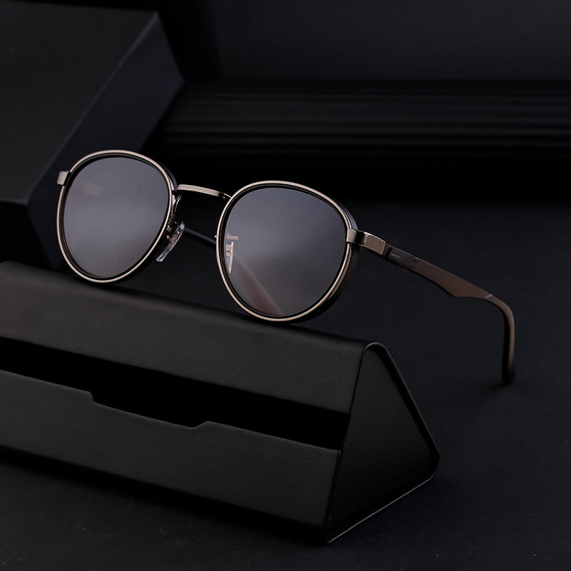 Metal Round-Frame Sunglasses