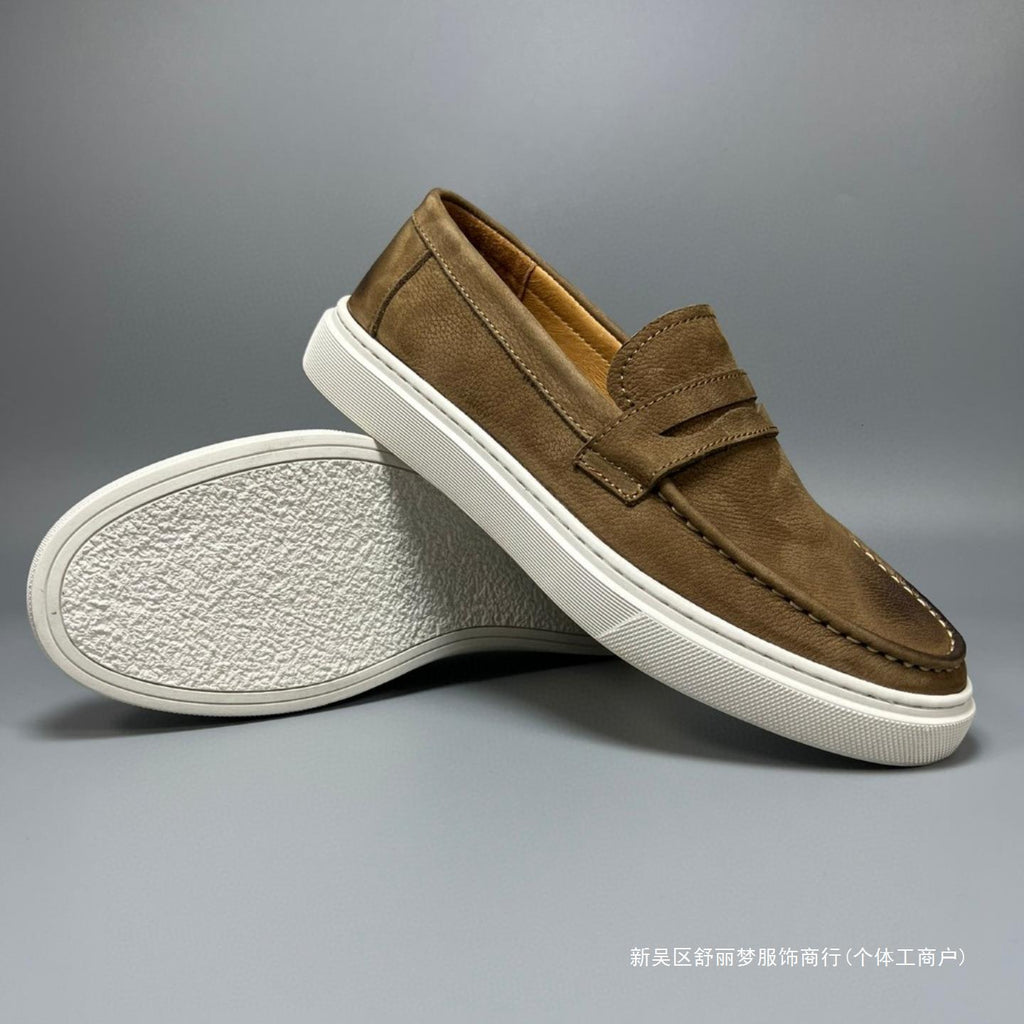 MetroEdge Genuine Leather Sneakers