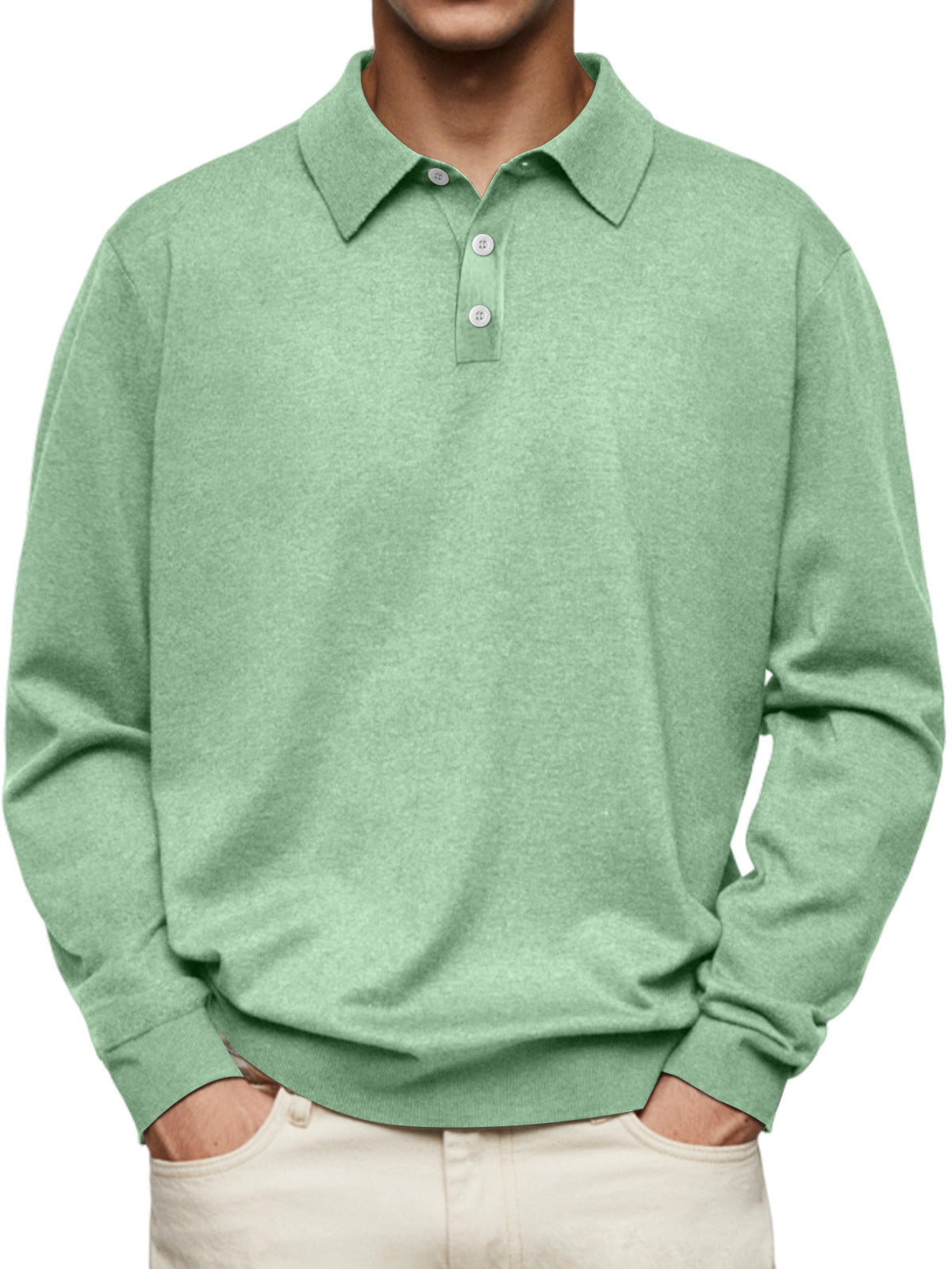 Long Sleeve Knit Polo