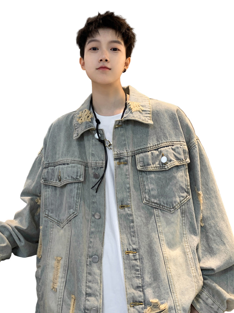 Premium Distressed Denim Jacket
