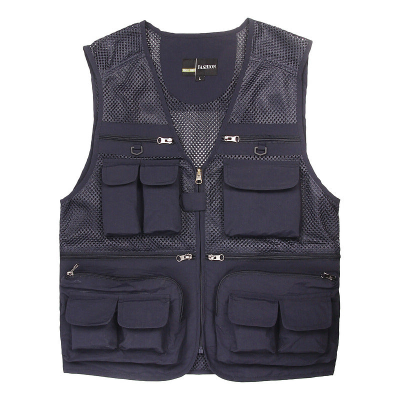 Multi-Pocket Utility Mesh Vest