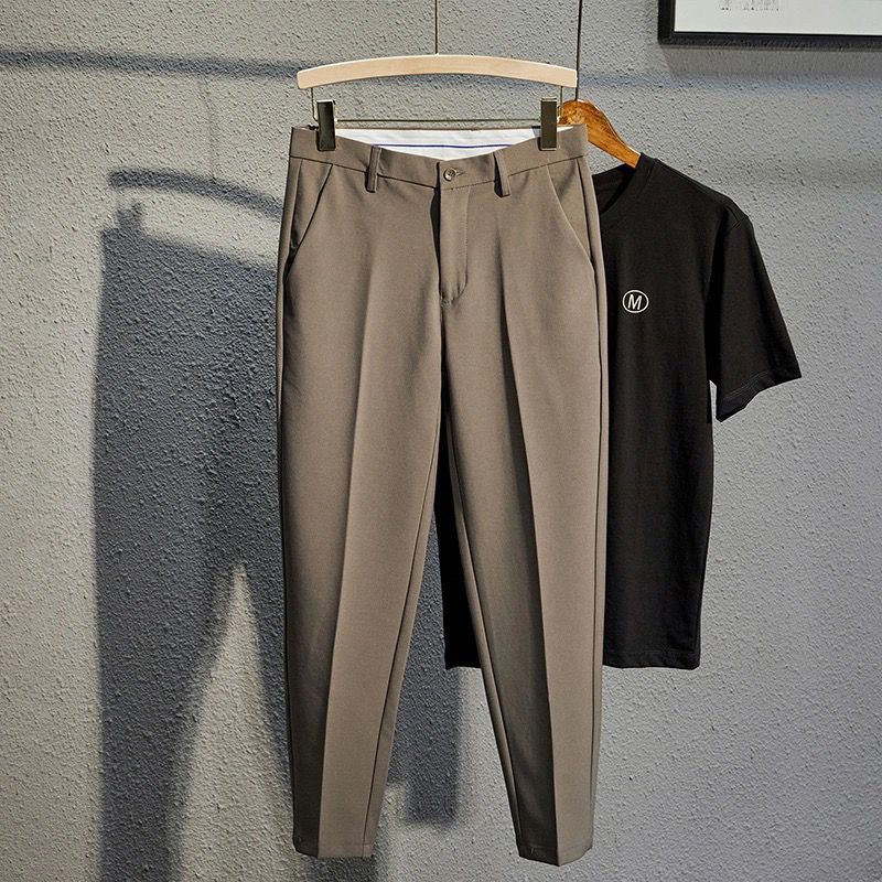 Modern Slim-Fit Drape Trousers