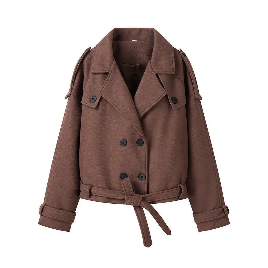 Wool Blend Double-Breasted Jacket