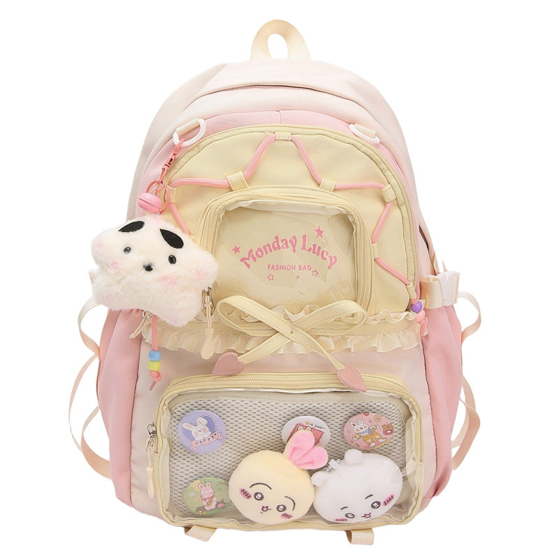 Ruffled Clear Display Backpack
