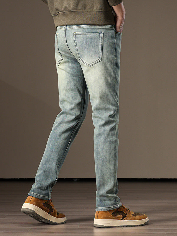 Men's Straight-Leg Thermal Denim