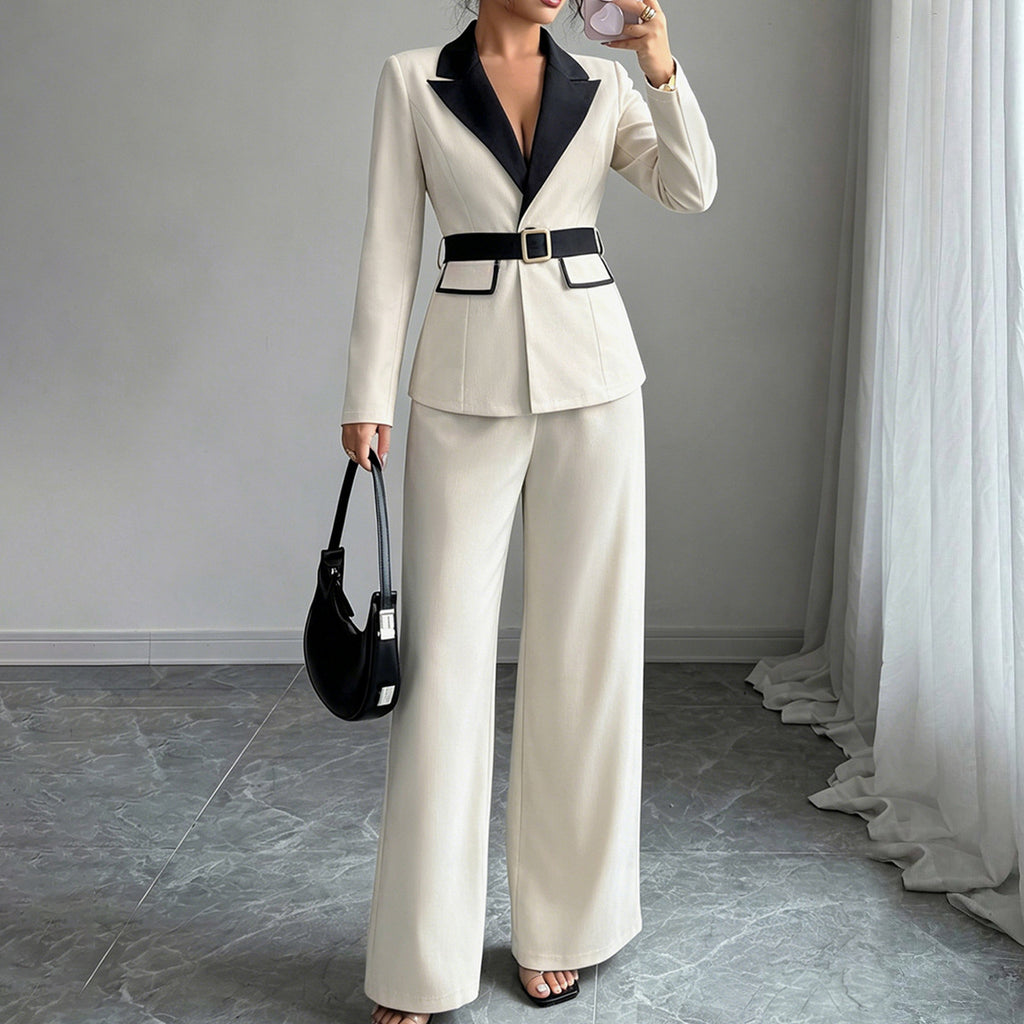 Sleeveless Blazer and Trousers Set