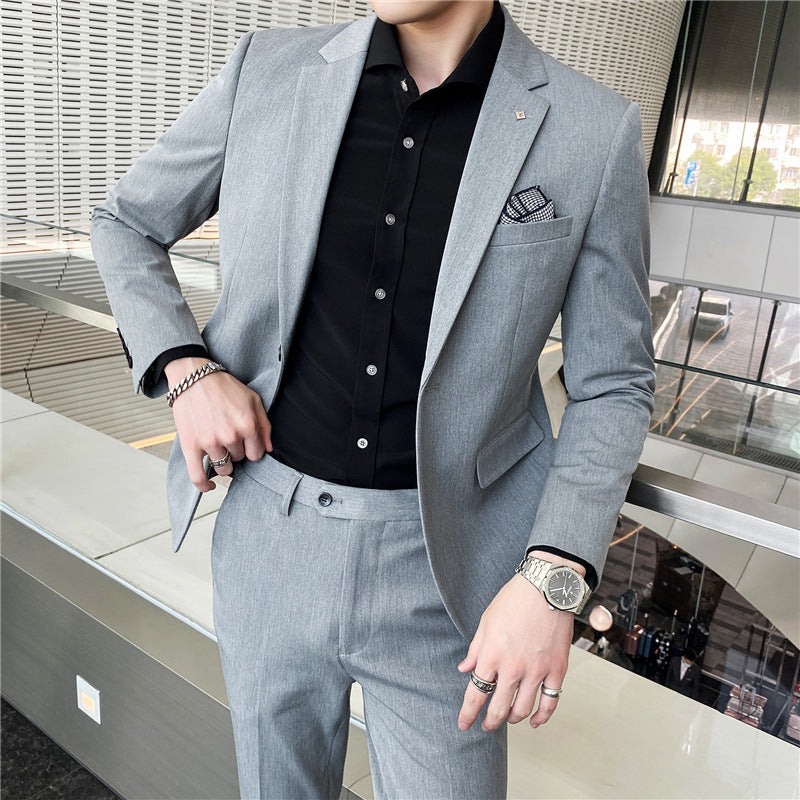 Modern Slim-Fit Three-Piece Suit