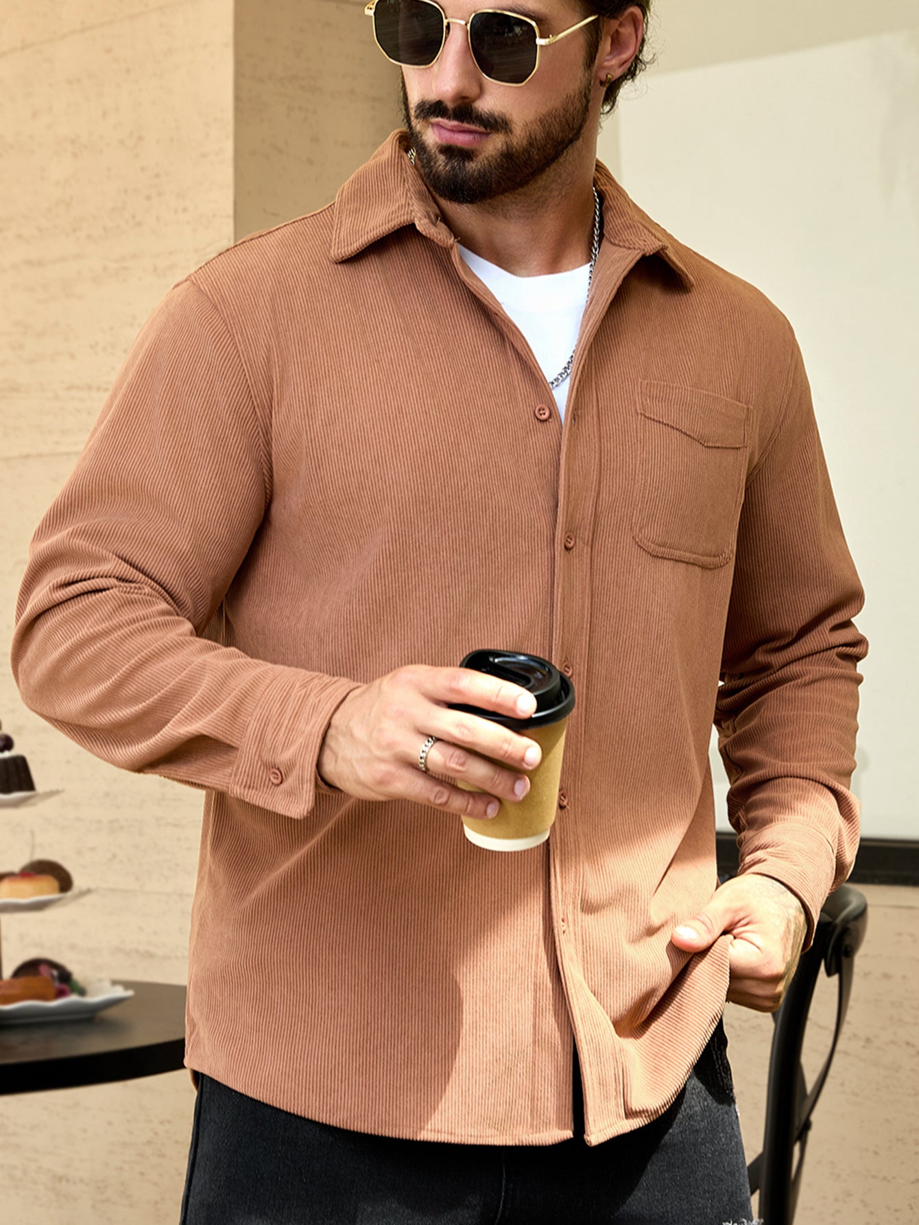 Men's Corduroy Casual Shirt