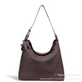 Suede Woven Tote Bag: