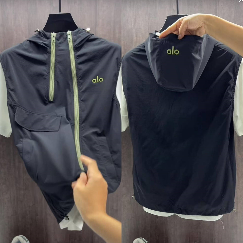 Zip-up Hooded Vest