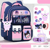 1198 Royal Blue with Pink (10-piece set + tutoring bag + stationery box + watch)