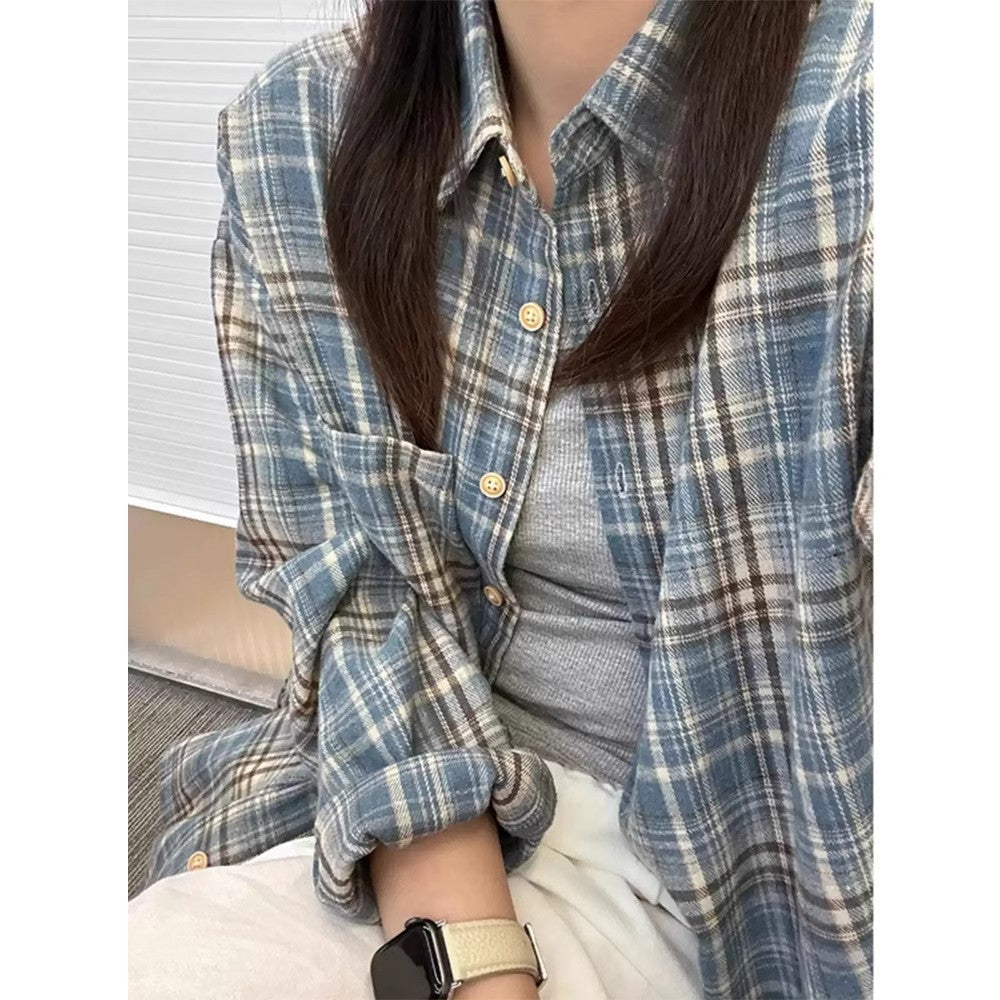 Vintage Plaid Flannel Jacket