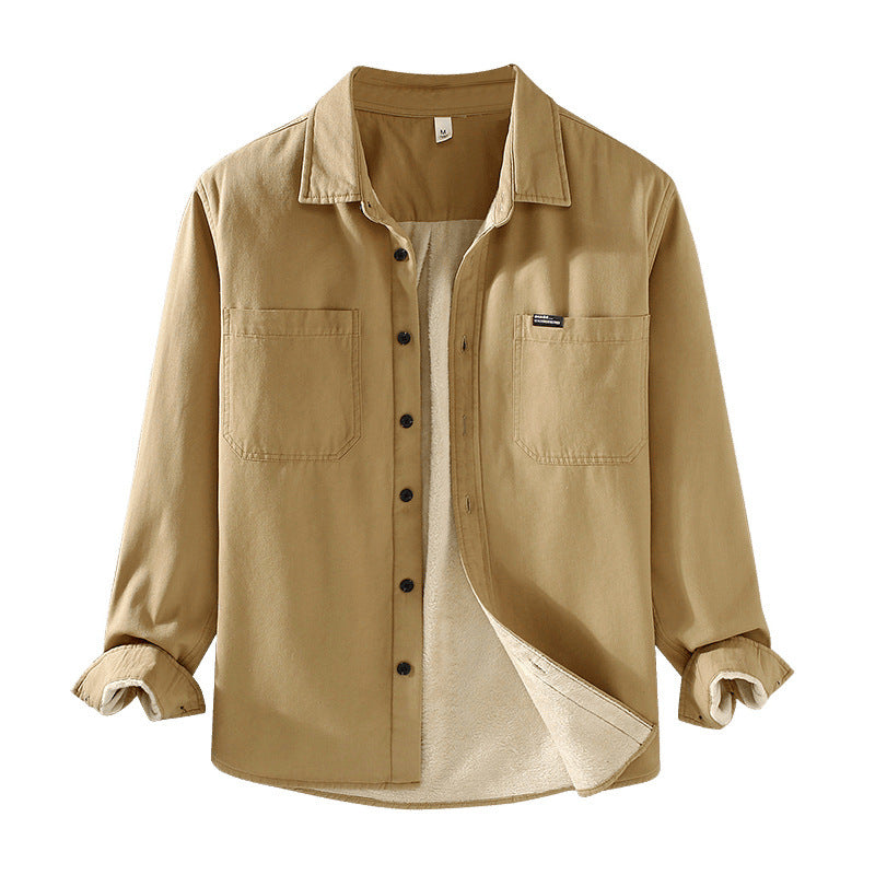 Cotton-Padded Workwear Shirt-Jacket