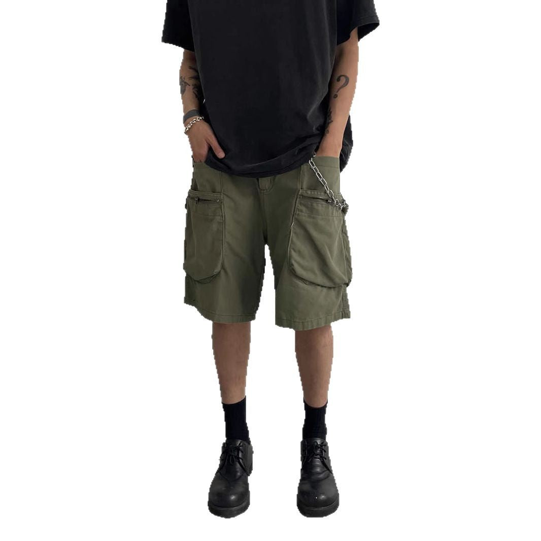 Vintage-Washed Cargo Shorts
