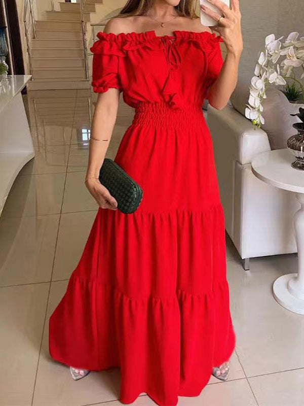 Puff Sleeve Bandeau Dress
