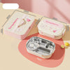 Pink rabbit 5 compartments + tableware + soup bowl + thermal bag
