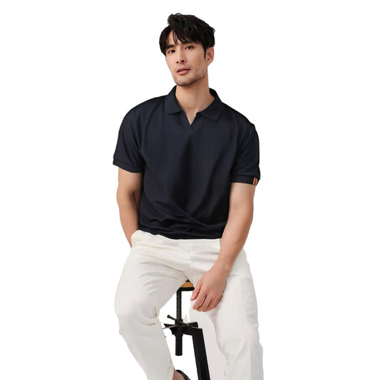 Men's Textured Polo Shirt