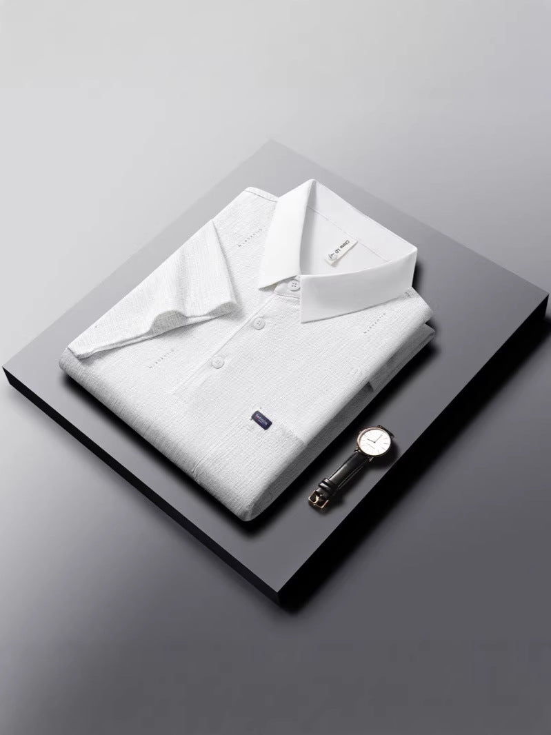 Textured Ice Silk Polo