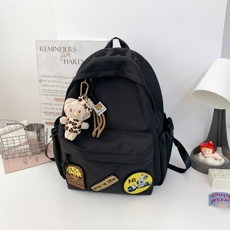 Leopard Print Patch Backpack