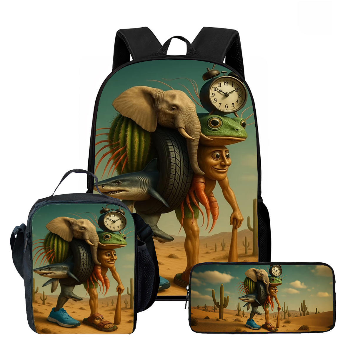 Viral brainrot Backpack Set