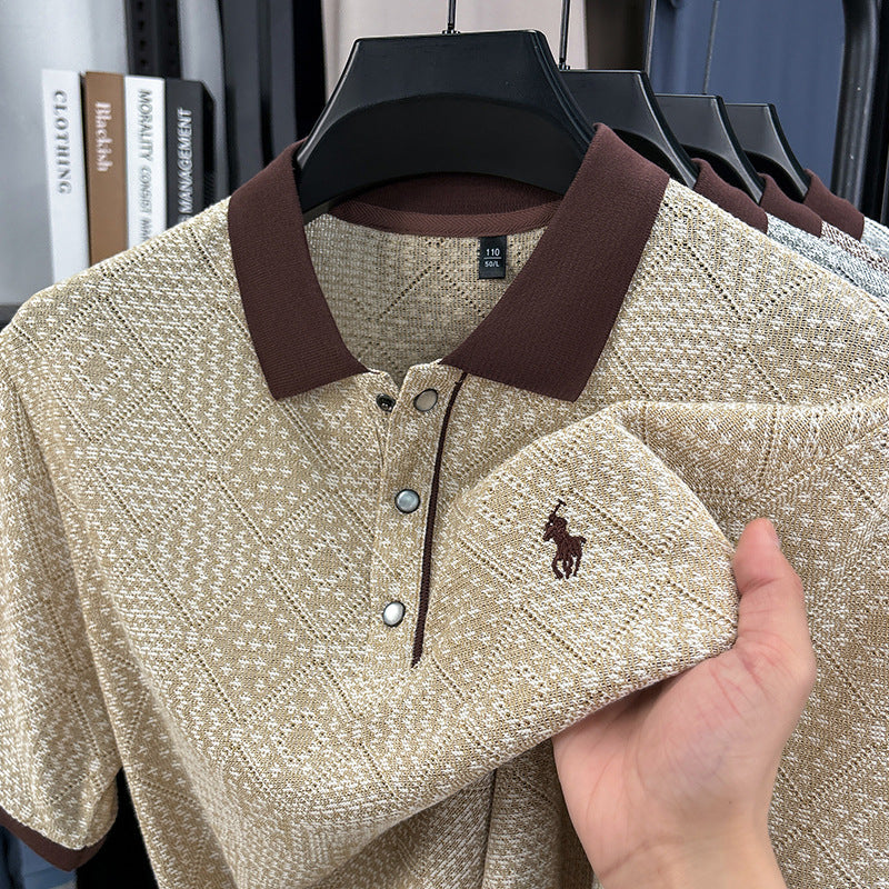 Men's Jacquard Knit Polo