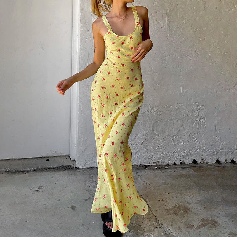Floral Mermaid Slip Dress