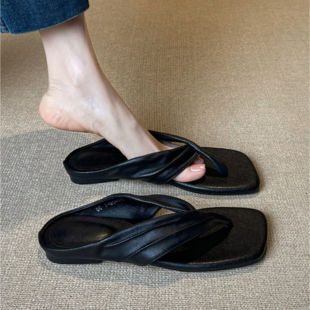 Soft Leather Flip-Flops