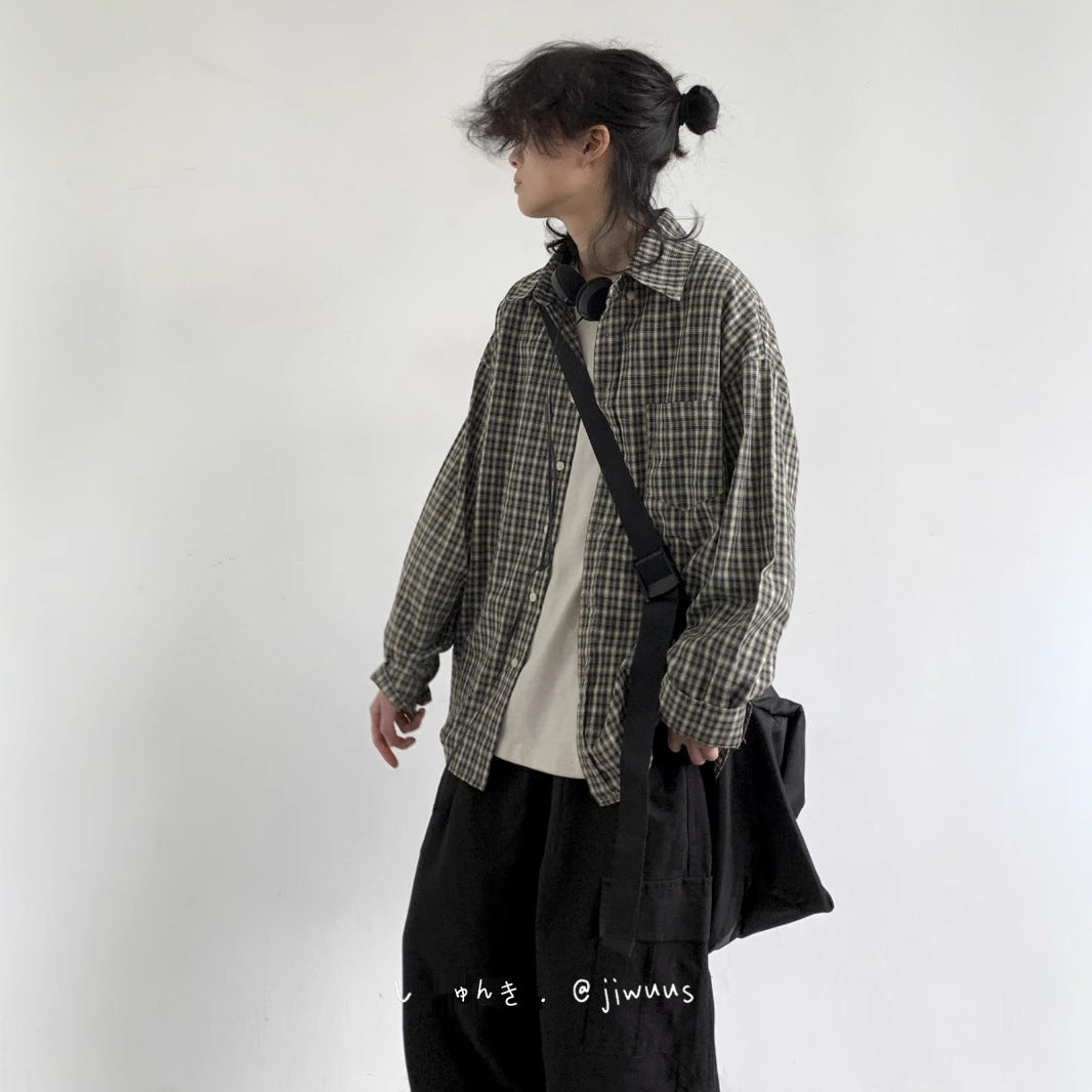 Vintage Plaid Shirt Jacket