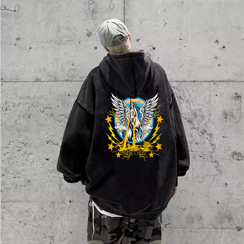 Oversized Print Hoodie