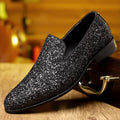 Cross-border plus-size men's beanie shoes, British style slip-ons, casual loafers, trendy sequins, sandals, one dropship