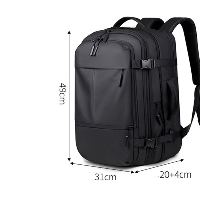 Expandable Multi-Compartment Travel Backpack