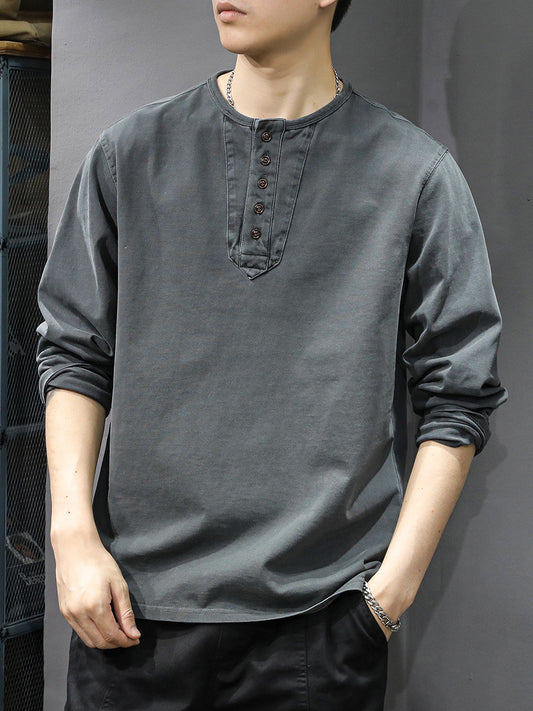 Men's Henley Long Sleeve T-Shirt