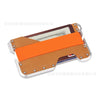 Silver metal + khaki leather + orange silicone strap
