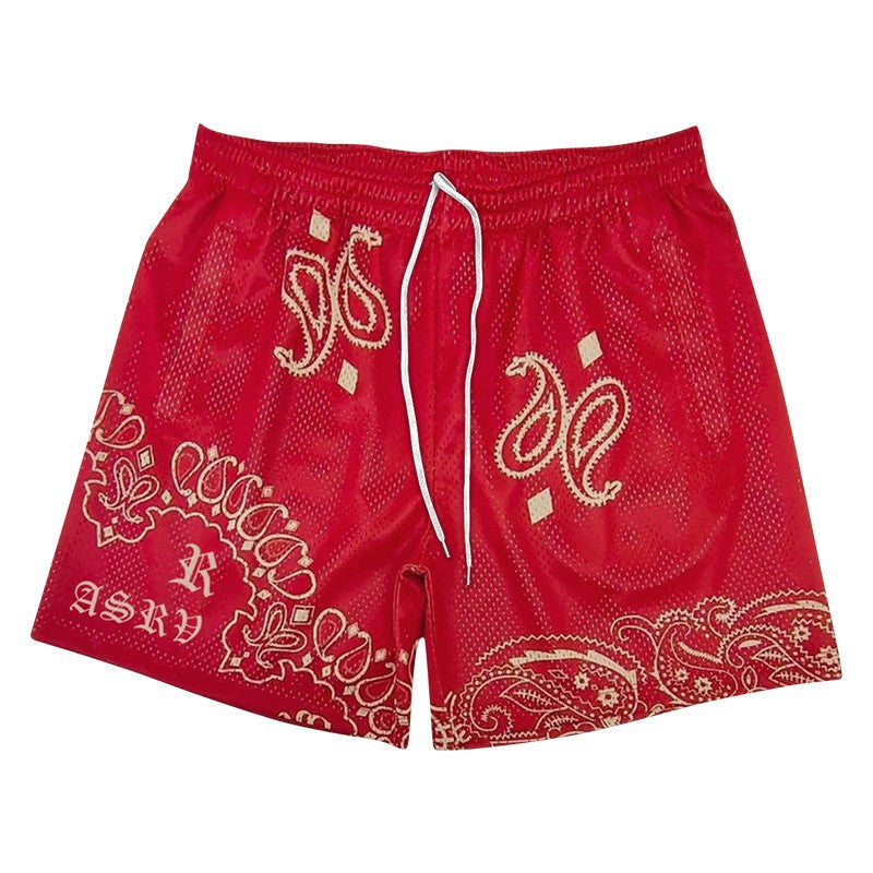 Paisley Mesh Sports Shorts