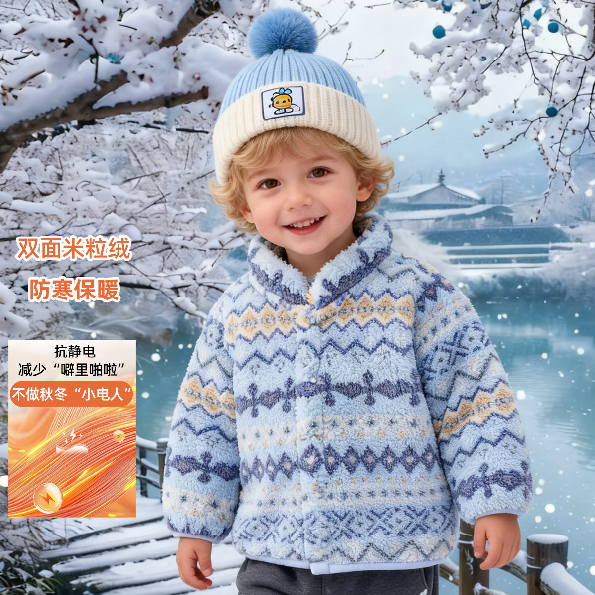 Plush Velvet Baby Winter Jacket