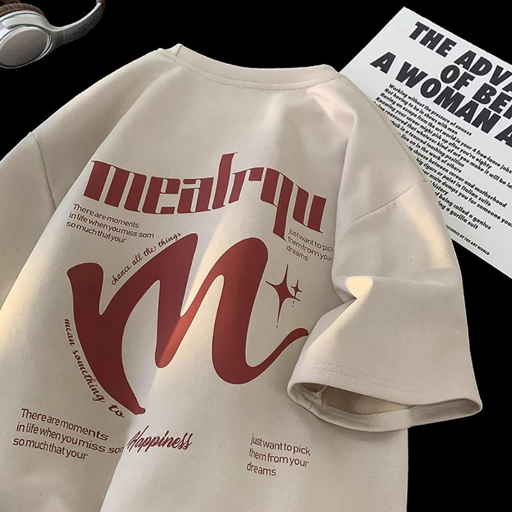 Oversize "M" Print Tee