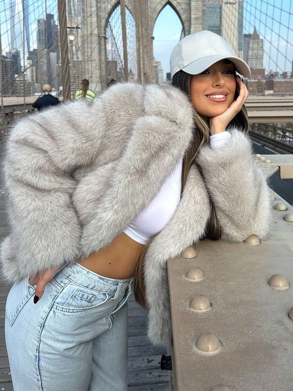 Women's Plush Faux Fur Jacket