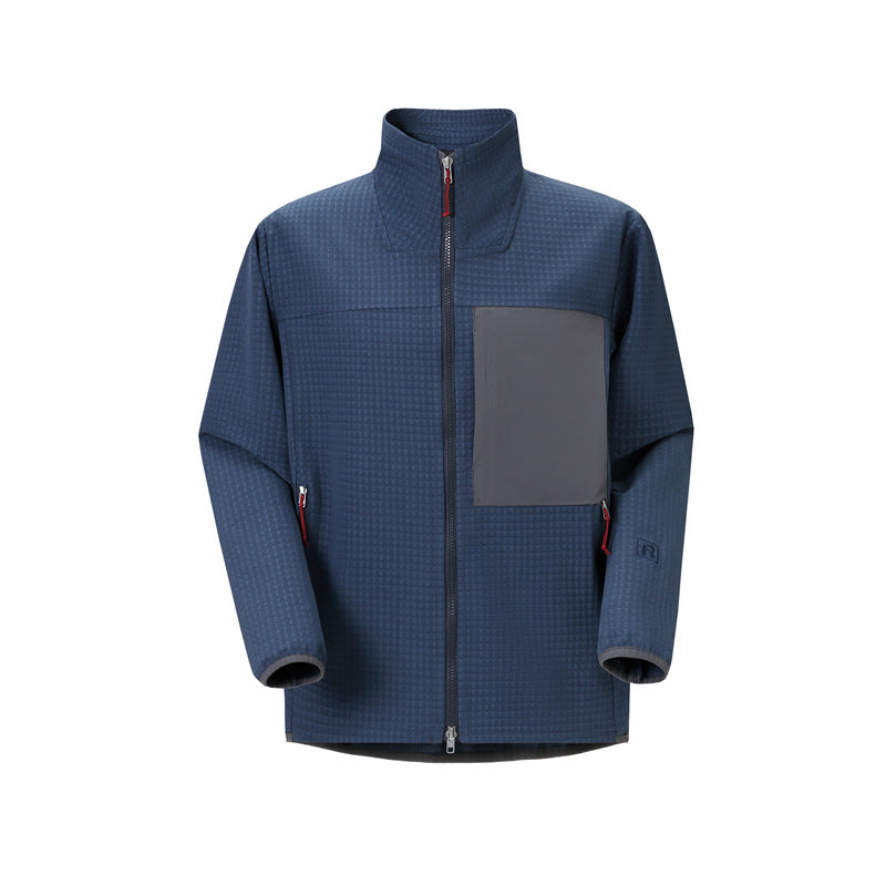 Grid-Texture Tech Jacket