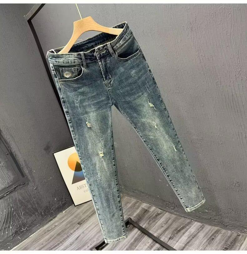 Slim-Fit Distressed Jeans