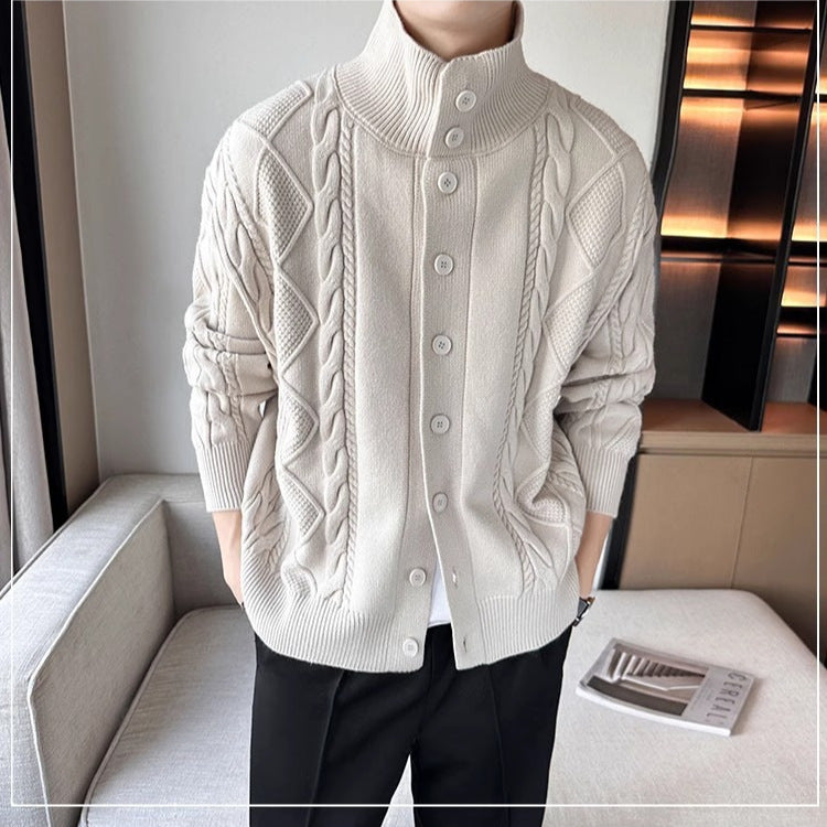 Cable-Knit Cardigan Sweater