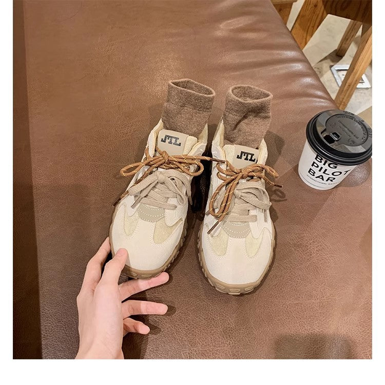 Leather Platform Trainers