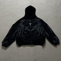 Tribal-Edge Oversized Zip Hoodie