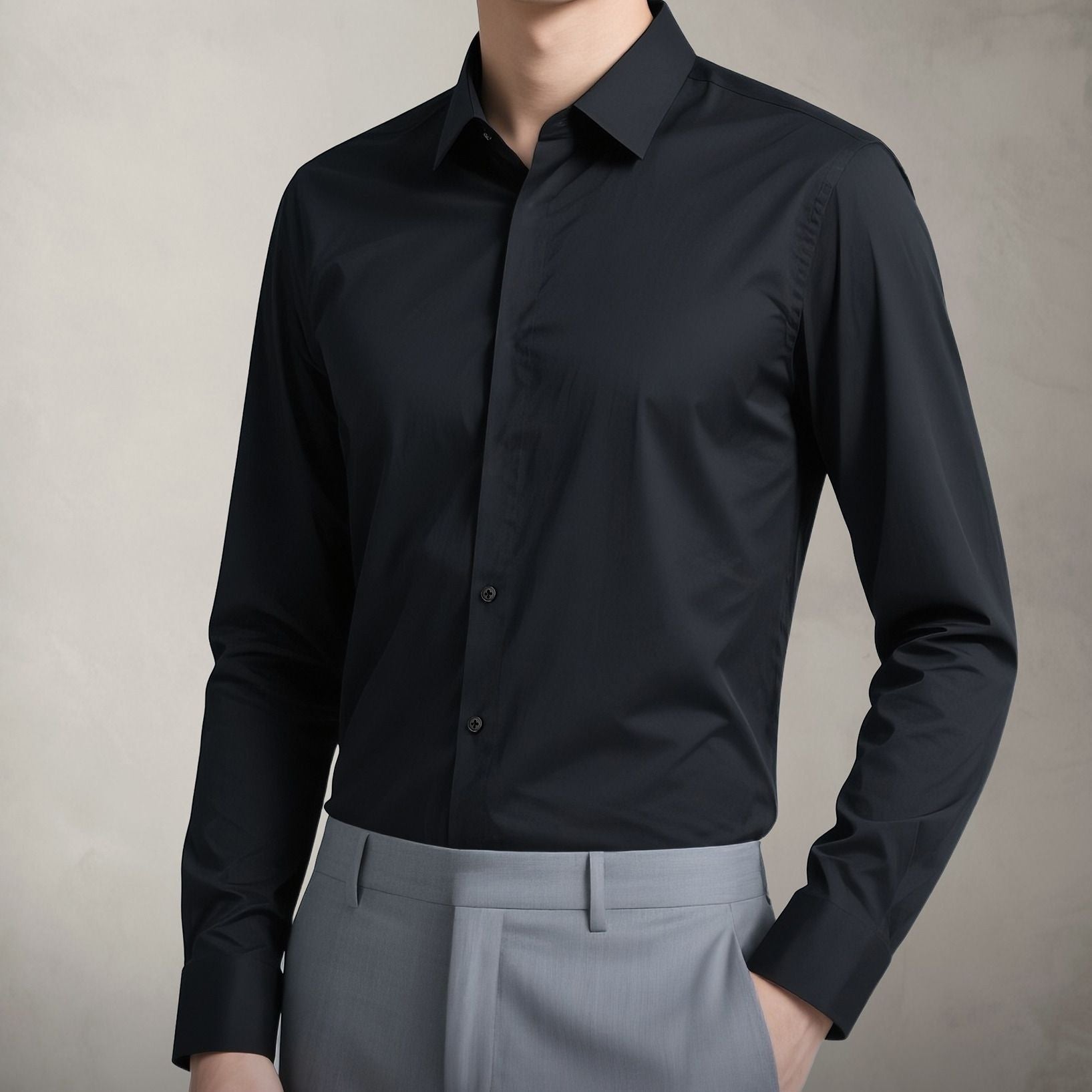 Premium Silk Lustre Wrinkle Resistant Business Shirt