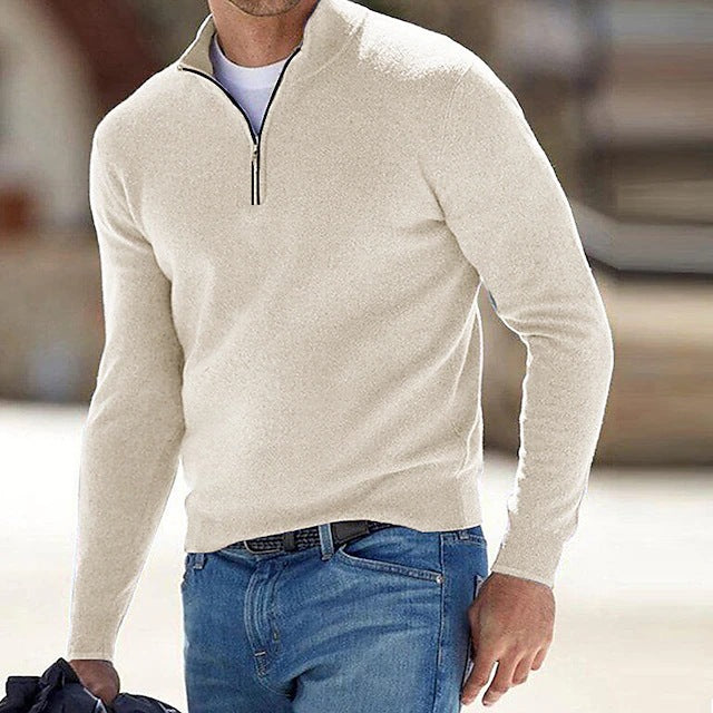 Men's Quarter-Zip Knit Pullover