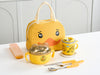 Bowl + water cup + tableware + bag