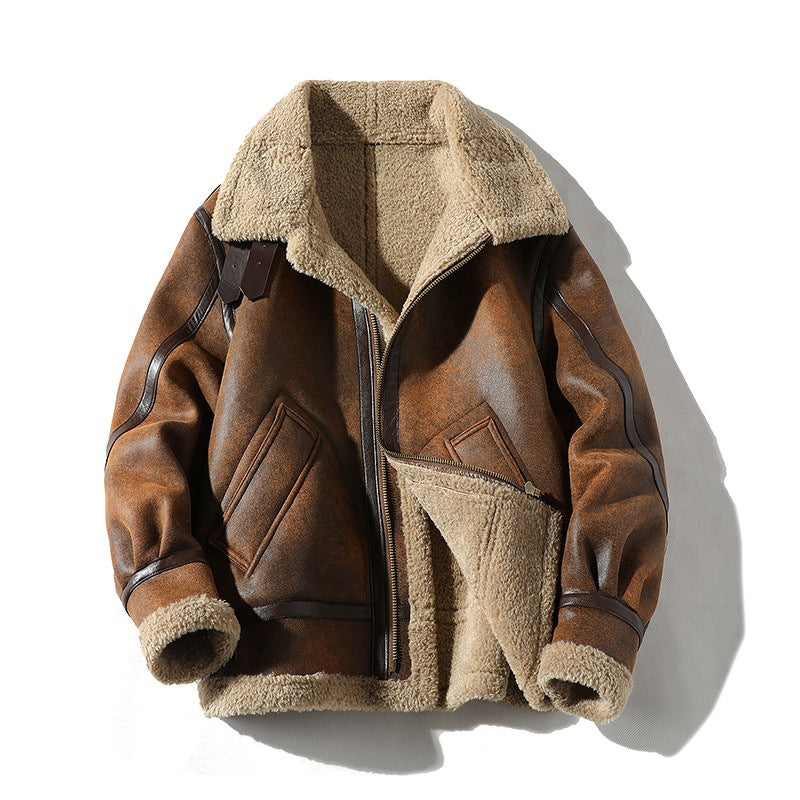 Shearling Lined Aviator Jacket